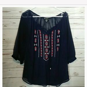 $5  Contemporar Style Signature Studio sheer Top
